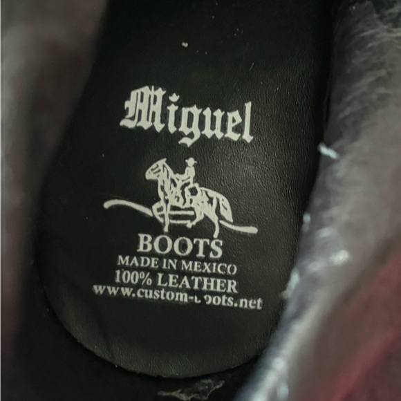 MIGUEL custom 💯 real aligator leather boots size 9 - Picture 8 of 10
